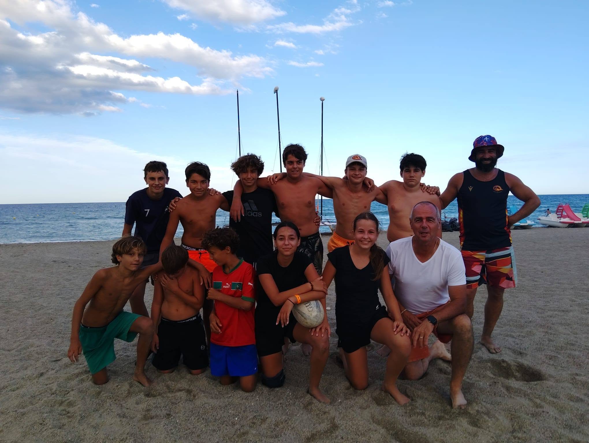 Sur le sable avant le plongeon !