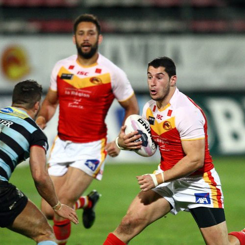 Avec Olivier Elima pour les Dragons Catalans