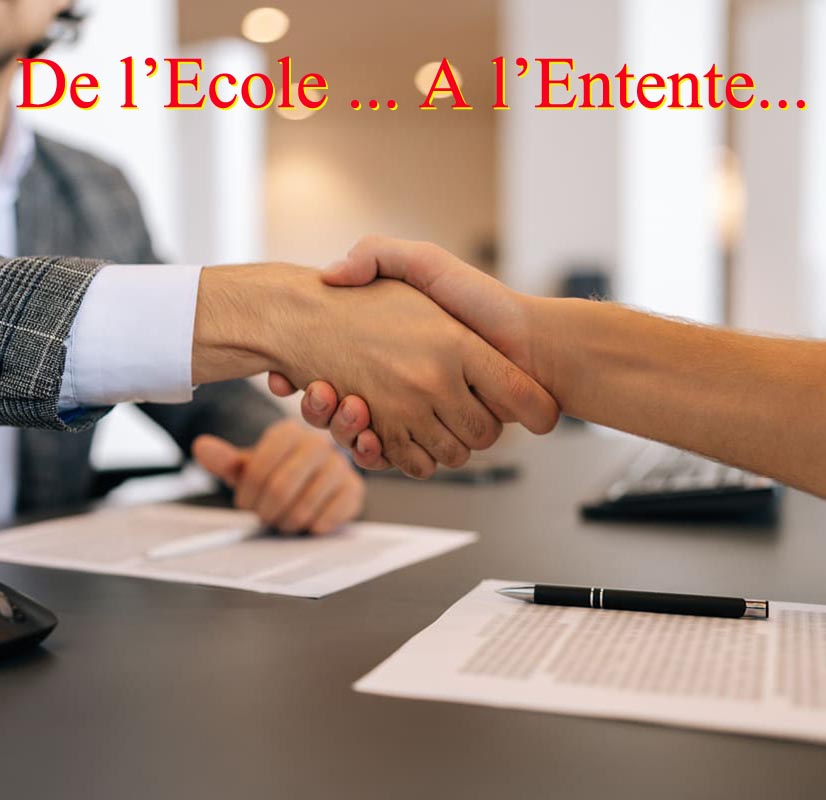 Le groupe pour la remise des sacs