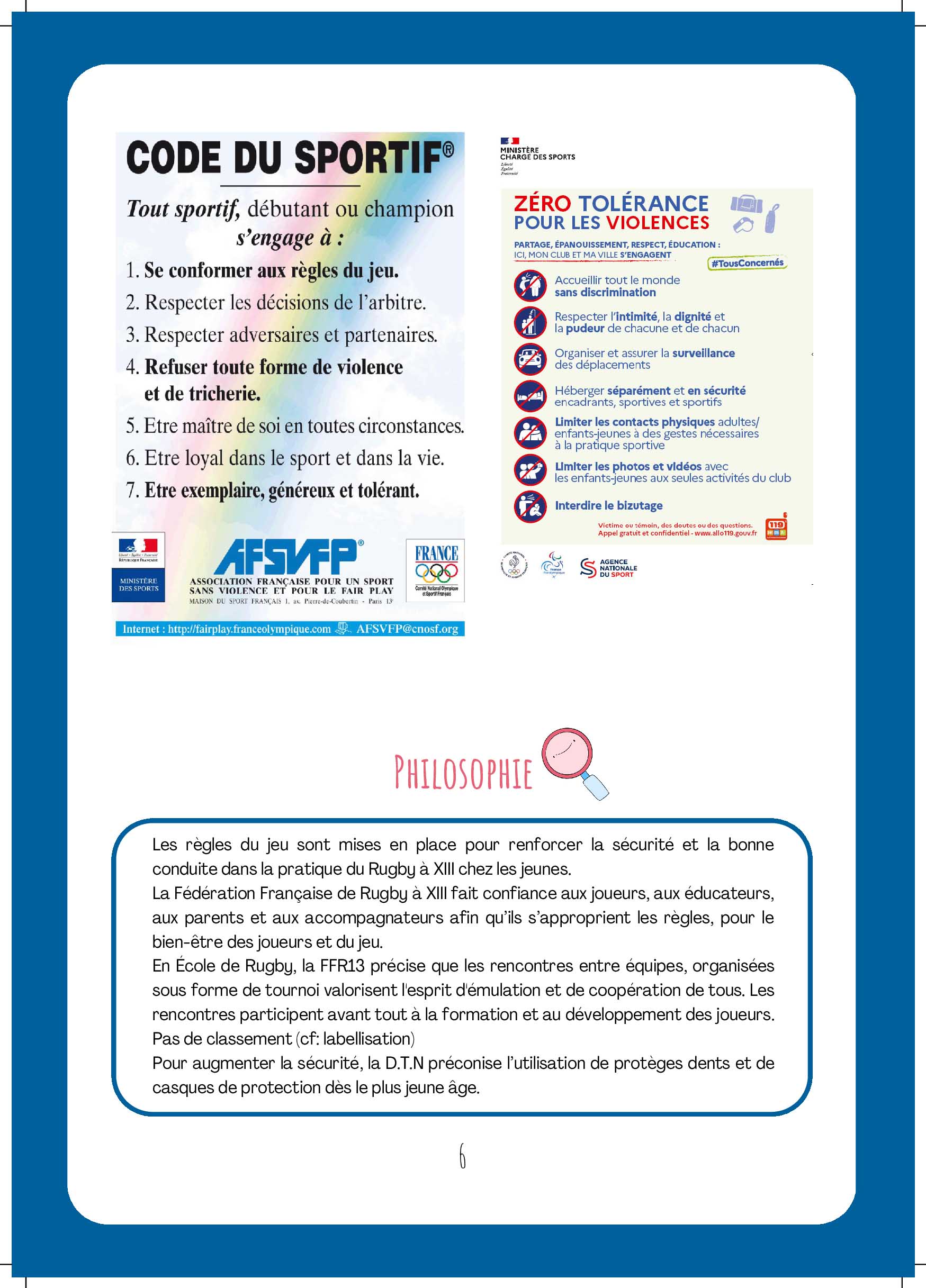 Livret Ecole de Rugby à XIII - page7